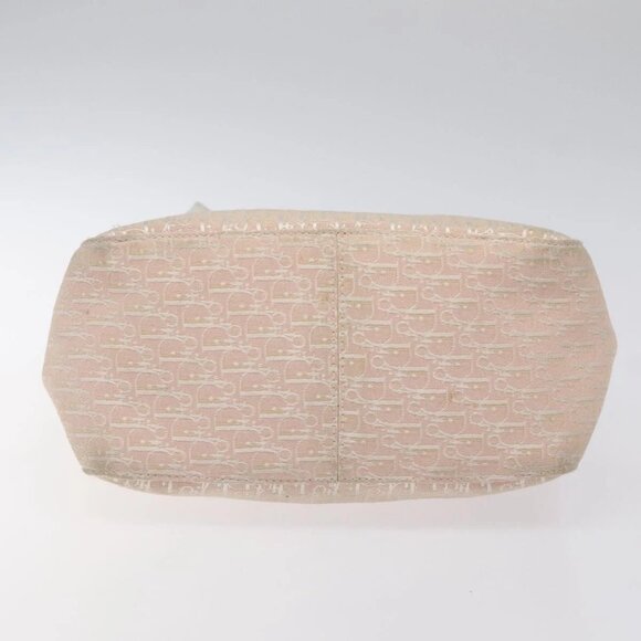 Christian Dior Trotter Canvas Tote Bag Pink Silver Auth - Picture 8 of 15